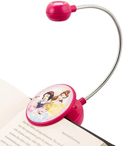 WITHit Disney Clip On Book Light – Forever Princess – LED Reading Light with Clip for Books/eBooks, Dimmable, Reduced Glare, Portable & Lightweight Bookmark Light for Kids, Batteries Included
