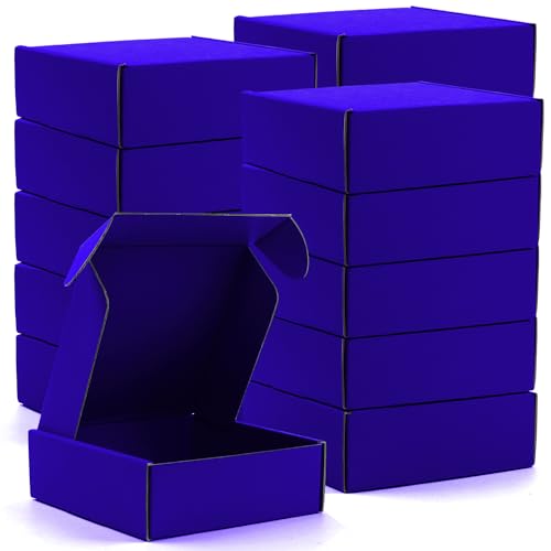 Image of Cardboard Boxes,15 Pack Shipping Boxes 6x6x2 Recyclable Mailing Boxes Colored Corrugated Cardboard Box Small Storage Boxes for Shipping, Mailing, Gifts Packaging (Royal Blue)