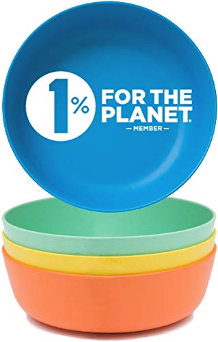 ECO MATTERS【Microwave Safe】Bamboo Toddler Bowls - 4 pc Set - Best Eco Friendly
