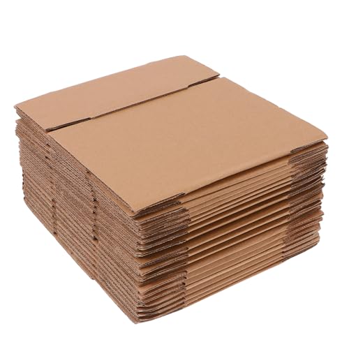 NOLITOY 20 piezas Unidades Cajas de Cartón Ondulado Kraft Reforzado Resistentes y Reciclables para Embalaje Envío y Almacenaje K