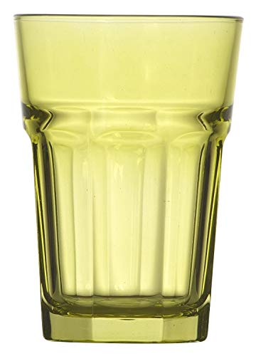 Topkapi 250.883 Longdrink - Juego de 6 vasos XL Miami Green (36 cl) para cóctel, combinados, mojito, zumo, agua, altura ~ 12 cm