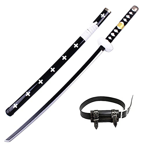 ONE PIECE-Trafalgar D. Water Law-Kikoku Épée en bois COS Prop modèle arme pour les amateurs d'anime, Cosplay japanese Anime Personnage Jeu Décoratif Jouets Katanas avec ceinture, 104cm Cover