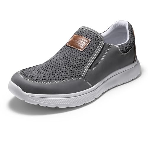 Bruno Marc Herren Slipper & Mokassins Halbschuhe Slip Loafer Herrenschuhe,Size 43,Grau,SBLS2419M-E