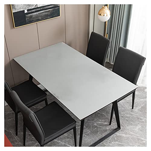 Mantel de piel sintética resistente al agua, protector de mesa de hule, resistente al calor, rectangular, cuadrado, para uso en interiores y exteriores, color gris claro (70 x 120 cm)