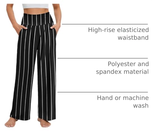 Image of Gracyoga Wide Leg Yoga Pants for Women Casual Loose Cozy Sweatpants High Waisted Lounge Pajama Flowy Pants With Pockets