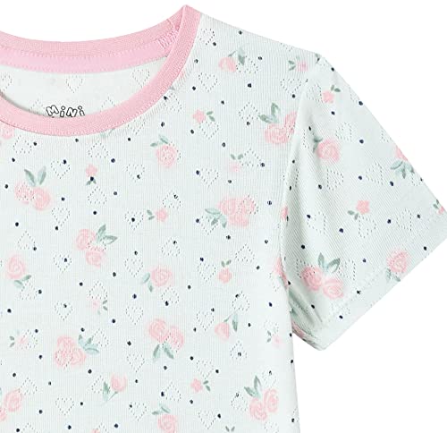 Image of miniklub Green Floral Printed Cotton Top