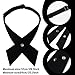 ZUYYON 6 Pcs French Girls Uniform Tie Solid Color Cross Bowtie Adjustable Neck Tie School Uniform Cross Bow Tie for Men Women(Black)