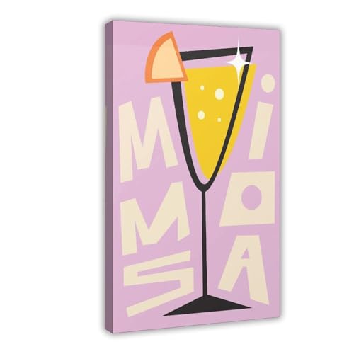 Affiche Mimosa Cocktail 61x91 cm | Poster déco salon moderne