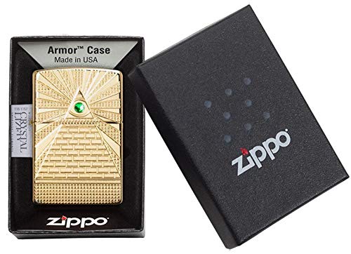 Encendedor Zippo Eye of Providence en Brass pulido miniatura 6