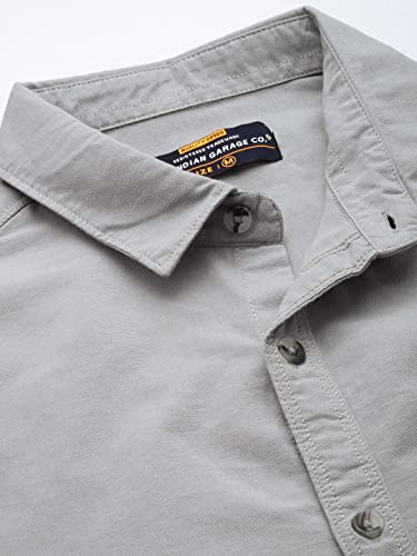 Image of The Indian Garage Co Men Regular Fit Solid Full Sleeves Cutaway Collar Casual Shirt