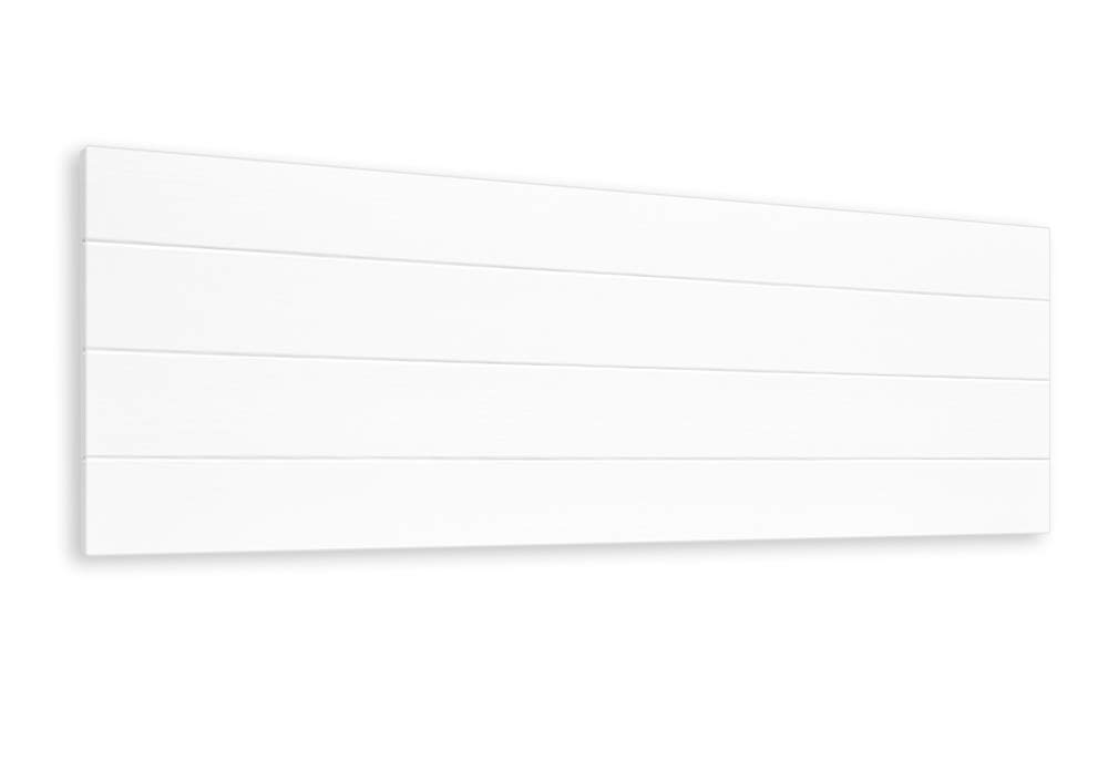 LA WEB DEL COLCHON - Cabecero de Madera Rústico Vintage para Cama de 150 (160 x 44 cms.) Blanco nórdico | Cabeceros Madera | Dormitorio Matrimonio | Cabezal Cama |Estilo nórdico