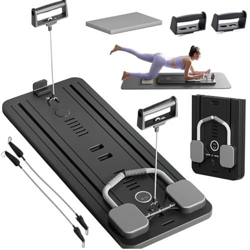 ExeractFit Pilates Board Faltbar - Bauchtrainer Mit Widerstandsbändern