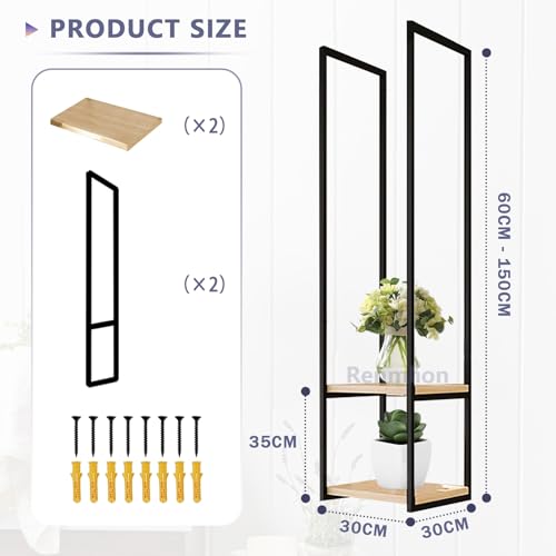 Étagère de rangement murale suspendue haut de gamme pour décoration et plantes