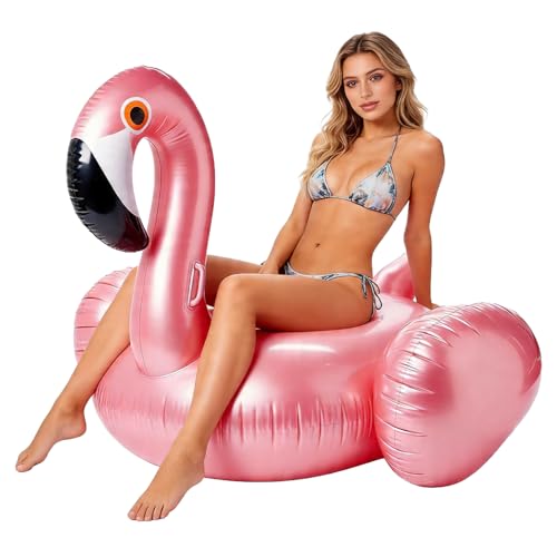 POPOYU Pink Flamingo Pool Float Swimming Pool Inflatables Pool Inflatables for Adults PoolInflatable Giant Inflatable Flamingo PoolFloat for Swimming PoolBeach Party Decorations Summer Gifts