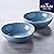 Keltum Smokey Blue Glazed Stoneware Serving Bowls, Set of 2, 6.3-inch diameter