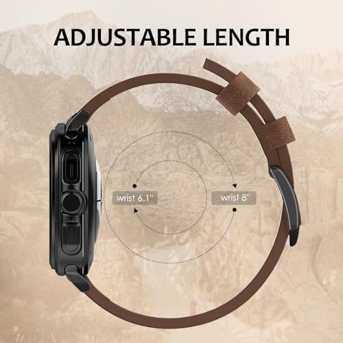 Leather Band For Samsung Galaxy Watch Ultra 47mm (2025/2024),2 Brown/Black by Apawband - Used condition - Image 6