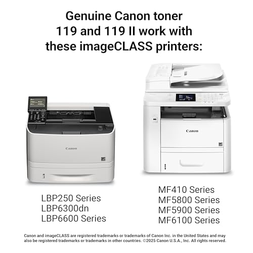 Canon Genuine 119 Black Toner Cartridge Compatible with LBP250 Series, MF410 Series, MF5800 Series, MF5900 Series, MF6100 Series, LBP6300dn, LBP6600 Series - image 3