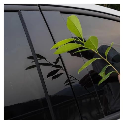 に適合する カイエン 92A シャーシ E2 2011 2012 2013 2014 2015-2017 ウィンドウドアコラムカバートリムステッカー8Xピラーポスト(光沢のある黒)