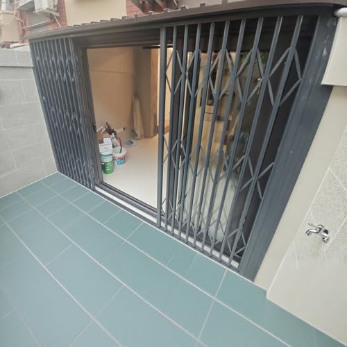 UrbanUp Reja Ventana Barra de Seguridad para Puerta Plegable de Sótano, Riel de Liberación Rápida para Puerta, Cercas de Seguridad para Ventanas de 60X90/ 90X120 Cm(W20xH36in/50x90cm)