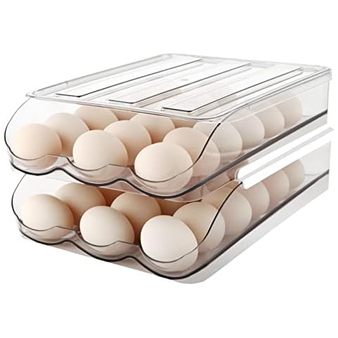 MesRosa Auto Rolling Egg Holder for Refrigerator Cover