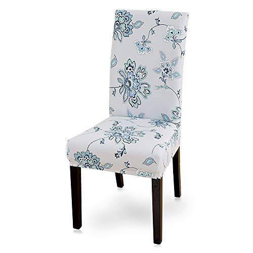 1/2/4/6 pièces Housses de Chaise de siège de Chaise imprimées Modernes et Housse de Salle à Manger d'hôtel Extensible Lavable 1 pc FloralstyleD Cover
