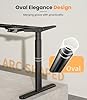 MAIDeSITe EL2 Pro Art Piètement de Bureau Électrique Réglable en Hauteur avec Élégant Pieds Ovales, Table Capacité de Charge de 180 kg, avec 4 Commandes à Mémoire et Protection Anti-Collision.