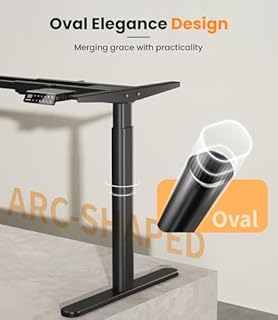 MAIDeSITe EL2 Pro Art Piètement de Bureau Électrique Réglable en Hauteur avec Élégant Pieds Ovales, Table Capacité de Charge de 180 kg, avec 4 Commandes à Mémoire et Protection Anti-Collision.