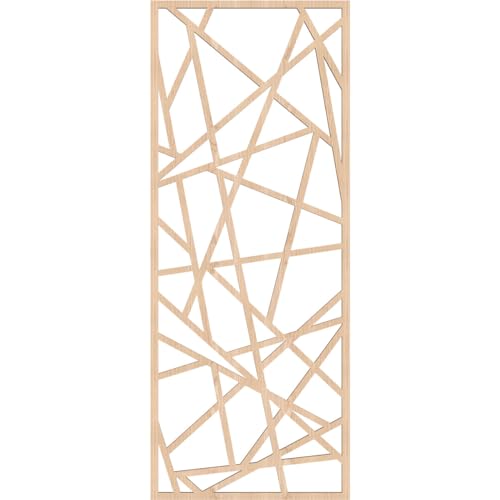 Image of Conway Decorative Pierced Fretwork Wood Wall Panels, 13 3 /8 inchW x 34 3 /8 inchH x 1 /4 inchT, Red Oak