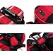 Satteltasche Hunderucksack für Mittlere Große Hunde, Packtaschen Rucksack für Reisen Wandern Training, Reflektierende Wasserdicht Verstellbare Kabelbaumweste mit Griff (rot, M (Hund 18 kg - 28 kg)