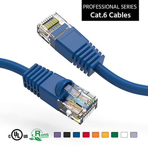 Imbaprice (10 Pack) Blue 2 Feet (2Ft) Molded Utp Cat6 Ethernet Network Patch Cable Rj45 M/M #TOP2