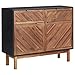 vidaXL Legno Massello di Acacia Credenza Arredamento Dispensa Scaffalatura Buffet Madia Armadietto Mobiletto Mobile 90x33,5x75 cm in MDF