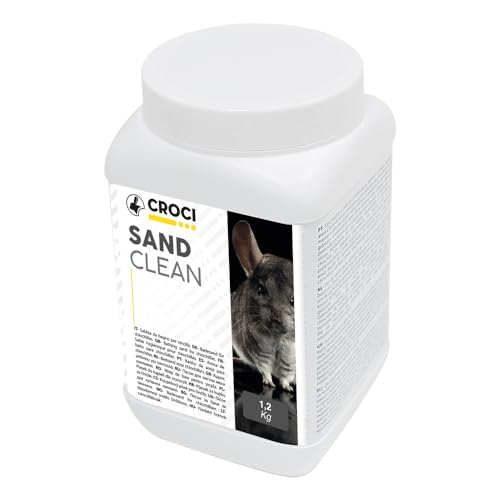 Croci Sand Clean - Feiner Sand für Chinchillas, Hamster und kleine Nager, auf Silikonbasis, für Nagerhaare, 1,2 Kg