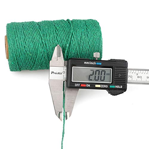 Image of jijAcraft Green Twine String, 328 Feet St. Patrick's Day Bakers Twine String, 2MM Heavy Duty Packing String for St. Patrick's Day DIY Crafts Decoration, Gift Wrapping, Present Craft Wrapping