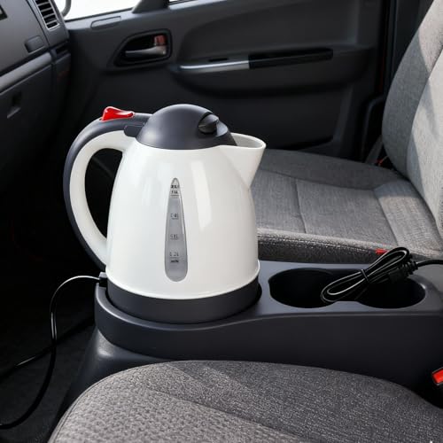Tetera eléctrica portátil para auto 1000 ml beige miniatura 4