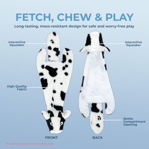 Best Pet Supplies Squeaky Dog Toys with Soft Durable Fabric for Small, Medium and Large Pets Interactive Toy for Indoor Play, Supports Active Biting and Play - Cow, Monkey, Medium by Best Pet Supplies - Image 3