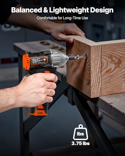 VEVOR 12V Brushless Impact Driver Kit