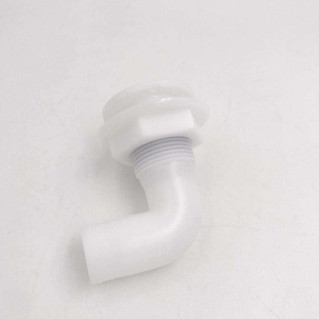 1 Inch Plastic 90 Degree Thru-Hull Bilge Pump Hose Fitting for Boats-White/1805, 21213