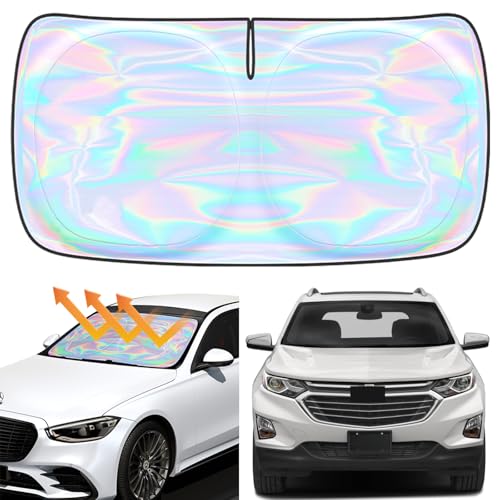 for Chevrolet Equinox 2018-2024 Windshield Sun Shade - Custom Fit Chevrolet Equinox 4-Layer Foldable...