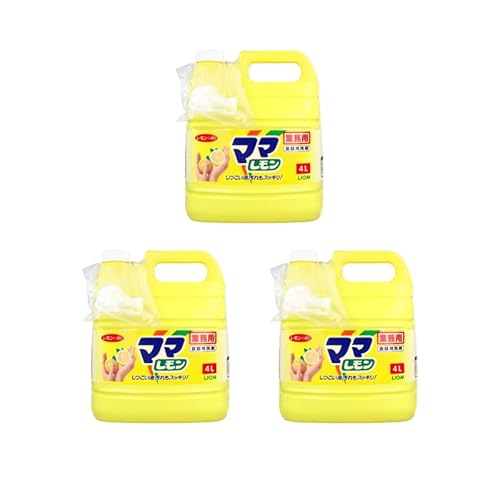 業務用 食器用洗剤 ママレモン レモンの香り 強力油汚れ対応 中性タイプ 4L 大容量 業務用台所洗剤 プラスチック製品対応 日本製造メーカー品 (3)