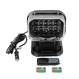 Torvex Faro LED, Nero 50W Faretto telecomandato Lampada da lavoro per auto Yacht SUV 12V Accessorio illuminazione ausiliaria