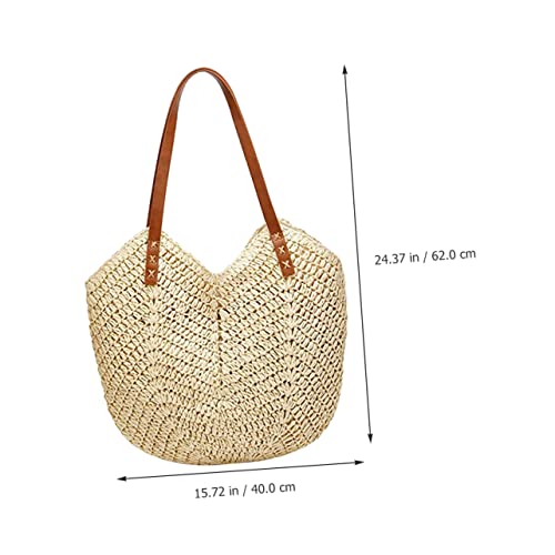 Women Hand-woven Straw Tote Bag Fashion Summer Beach Shoulder Bag Woven Design for Women for Vacation and Casual Outings3