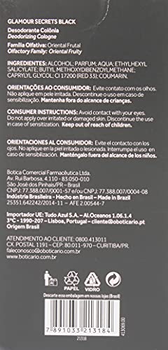 Glamour Secrets Black Desodorante Colônia,... glide
