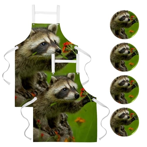 Tabliers de cuisine lot de 2 parfaits pour le nettoyage et le bar