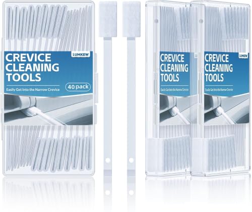 Image of Lumkew 60Pcs Crevice Cleaning Tools, Disposable Toilet Brush for Narrow Gaps, Small Cleaning Brushes for Small Spaces for Bathroom, Kitchen, Household