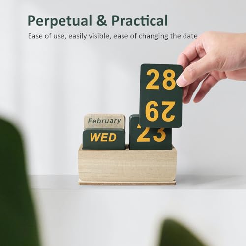 Image of Wooden Block Perpetual Calendar, DBC01M