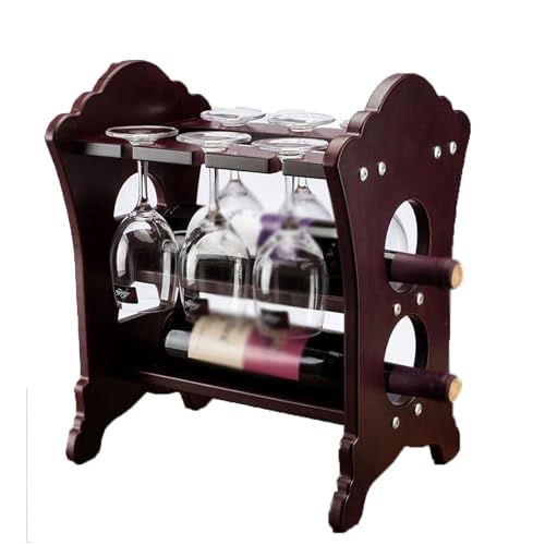 Soporte para botellas de vino de madera maciza miniatura 1