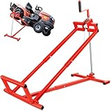 Lawn Mower Lift Jack, Riding Mower Lift for Lawn Mowers and Garden Tractors, Lawn Mower Load Capacity 880 Lbs, Wheel Width Limit 38in, Red