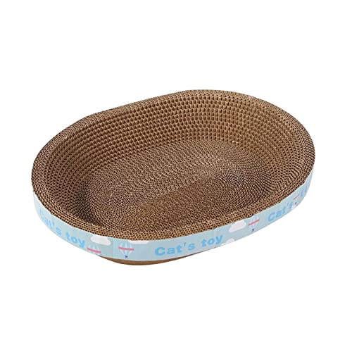 perfk Ovale, gewellte Kratzunterlage, Kratzlounge, Katzen, Katzenkratzschale, Katzenkratzer, Karton für Kätzchen, kleine, mittelgroße Katzen, 45cmx34cmx9cm perfk Ovale, gewellte Kratzunterlage, Kratzlounge, Katzen, Katzenkratzschale, Katzenkratzer, Karton für Kätzchen, kleine, mittelgroße Katzen, 45cmx34cmx9cm