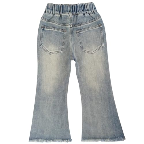 Peacolate 2-10Years Little Big Girls Spring Autumn Embroidered Jeans Trousers Pants for Kid2