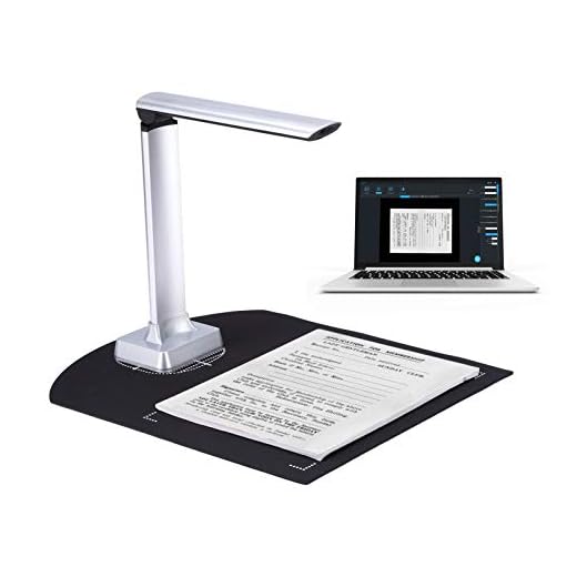 MMD Bärbar dokumentkamera Skanner USB 2.0 HD 10 mega-pixlar Höghastighetsskanner Capture Size A4 Support PDF-format Export